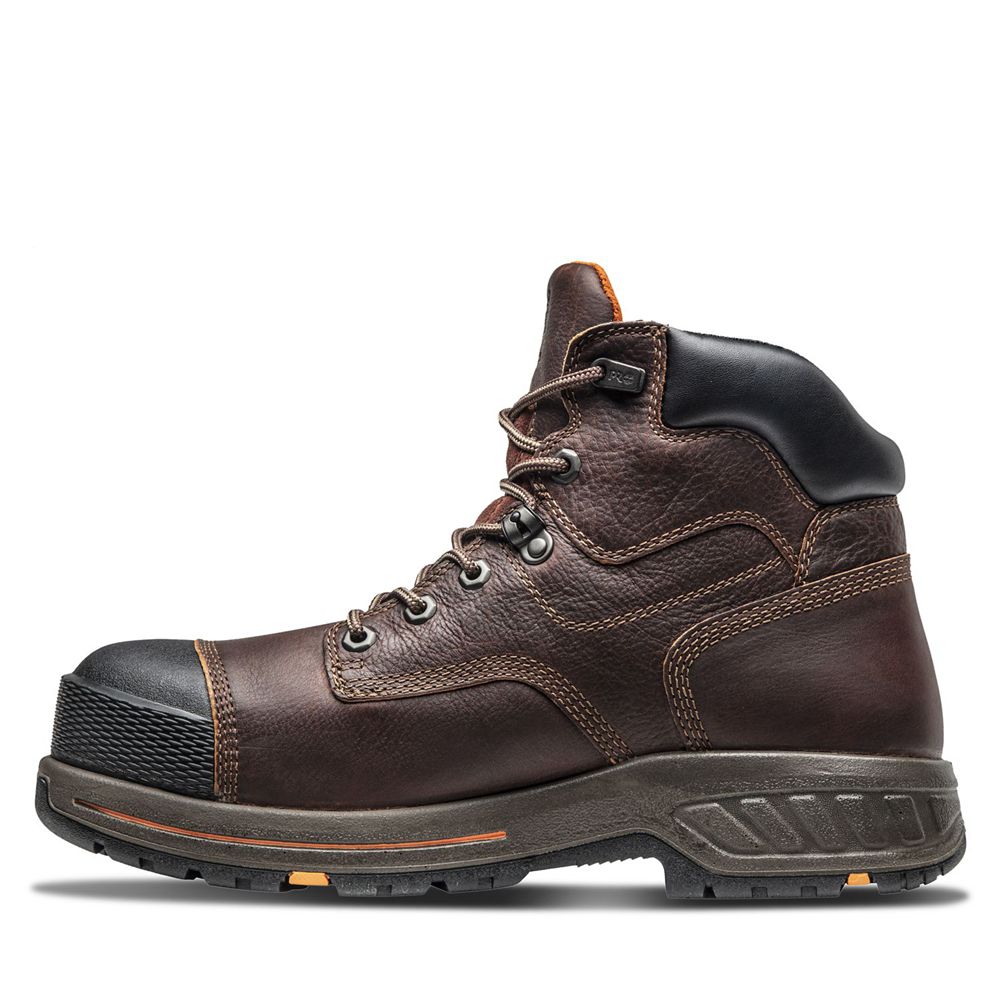 Bocanci De Muncă Timberland Barbati Maro/Negrii - Pro® Helix Hd 6\" Met Guard Comp Toe - Romania - HO